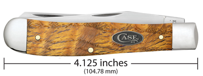 Case XX™ Knives Yellow Curly Oak Wood Trapper Stainless 47120 Pocket Knife