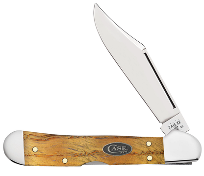 Case XX™ Knives Yellow Curly Oak Wood Mini Copperlock Stainless 47127 Pocket Knife