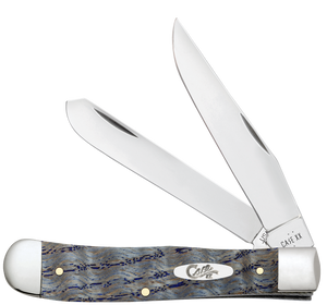 W.R. Case XX Knives Trapper Blue Curly Oak Wood 47490 Stainless Pocket Knife