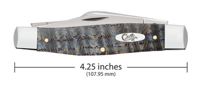 W.R. Case XX Knives Large Stockman Blue Curly Oak Wood 47493 Stainless Pocket Knife