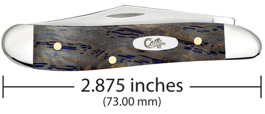 W.R. Case XX Knives Peanut Blue Curly Oak Wood 47495 Stainless Pocket Knife