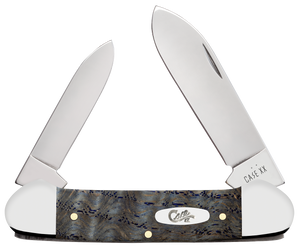 W.R. Case XX Knives Canoe Blue Curly Oak Wood 47496 Stainless Pocket Knife