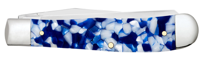 W.R. Case XX Knives Trapper 50720 Blue Crackle Kirinite Stainless Steel Pocket Knife