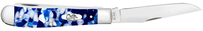 W.R. Case XX Knives Trapper 50720 Blue Crackle Kirinite Stainless Steel Pocket Knife