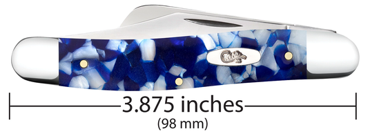 W.R. Case XX Knives Medium Stockman 50722 Blue Crackle Kirinite Stainless Steel Pocket Knife