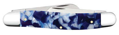 W.R. Case XX Knives Medium Stockman 50722 Blue Crackle Kirinite Stainless Steel Pocket Knife