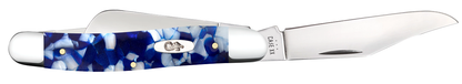 W.R. Case XX Knives Medium Stockman 50722 Blue Crackle Kirinite Stainless Steel Pocket Knife