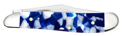 W.R. Case XX Knives Peanut 50723 Blue Crackle Kirinite Stainless Steel Pocket Knife