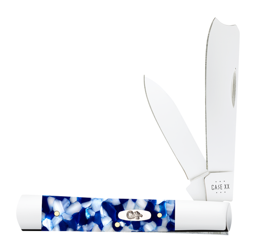 W.R. Case XX Knives Razor Jack 50727 Blue Crackle Kirinite Stainless Steel Pocket Knife