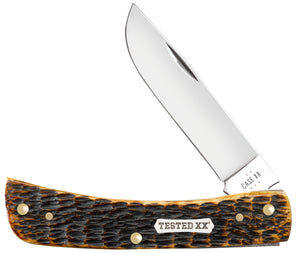 W.R. Case XX Knives Sod Buster Jr Peachseed Burnt Amber Bone 51394 Carbon Steel Pocket Knife