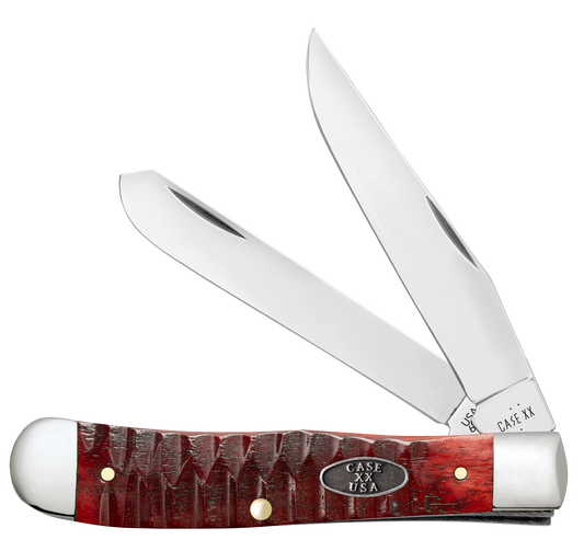 W.R. Case XX Knives Trapper Gator Jig Old Red Bone 51540 Stainless Pocket Knife