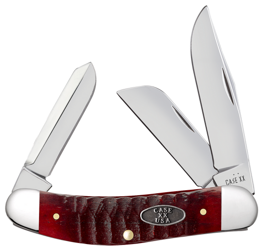 W.R. Case XX Knives Sowbelly Stockman Gator Jig Old Red Bone 51542 Stainless Pocket Knife