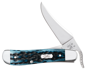 W.R. Case XX Knives Russlock Pocket Knife Worn Mediterranean Blue Bone 51859 Stainless
