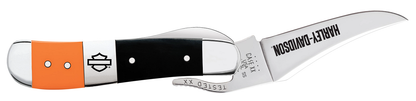 W.R. Case XX Knives Harley-Davidson Orange & Black Russlock 52245 Stainless