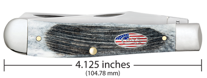 W.R. Case XX Knives Trapper Stars & Stripes Gray Bone 53060 Stainless Pocket Knife
