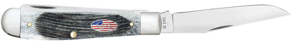 W.R. Case XX Knives Trapper Stars & Stripes Gray Bone 53060 Stainless Pocket Knife