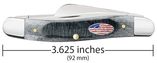 W.R. Case XX Knives Medium Stockman Stars & Stripes Gray Bone 53061 Stainless Pocket Knife