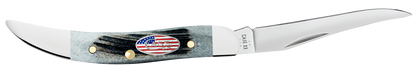W.R. Case XX Knives Toothpick Stars & Stripes Gray Bone 53064 Stainless Pocket Knife