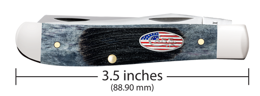 W.R. Case XX Knives Mini Trapper Stars & Stripes Gray Bone 53066 Stainless Pocket Knife