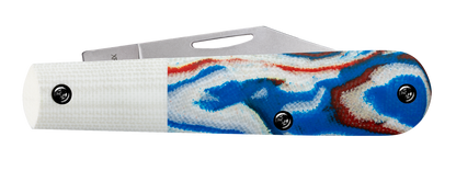 W.R. Case XX Knives Barlow XR Crossroads Red, White & Blue Burl G-10 S35VN Steel 53164 Pocket Knife