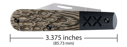 W.R. Case XX Knives Barlow XR Crossroads Jigged Luna Richlite S35VN Steel 53165 Pocket Knife