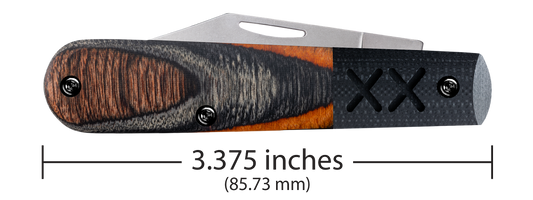 W.R. Case XX Knives Barlow XR Crossroads Ember Glow DymaLux Wood S35VN Steel 53166 Pocket Knife