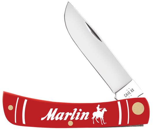 W.R. Case XX Knives Sod Buster Jr Marlin Logo Red Synthetic 53540 Stainless