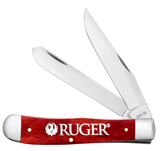 W.R. Case XX Knives Trapper Ruger Old Red Bone 53542 Stainless Pocket Knife