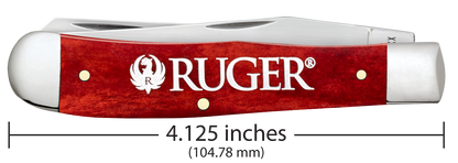 W.R. Case XX Knives Trapper Ruger Old Red Bone 53542 Stainless Pocket Knife