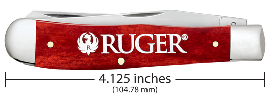 W.R. Case XX Knives Trapper Ruger Old Red Bone 53542 Stainless Pocket Knife