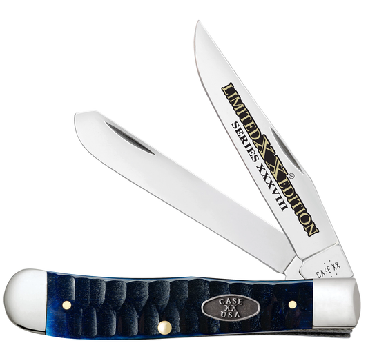 W.R. Case XX Knives Trapper Limited Edition Gator Jig Ocean Blue Bone 53980 Stainless Pocket Knife