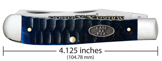 W.R. Case XX Knives Trapper Limited Edition Gator Jig Ocean Blue Bone 53980 Stainless Pocket Knife