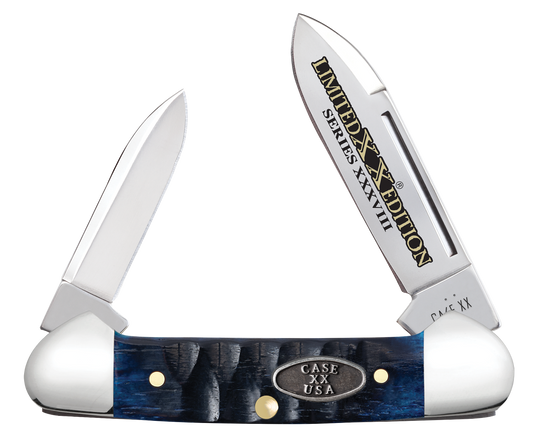 W.R. Case XX Knives Butterbean Limited Edition Gator Jig Ocean Blue Bone 53982 Stainless Pocket Knife