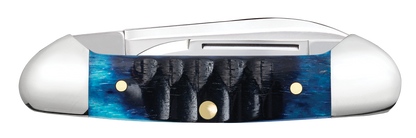 W.R. Case XX Knives Butterbean Limited Edition Gator Jig Ocean Blue Bone 53982 Stainless Pocket Knife