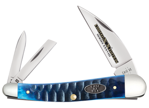 W.R. Case XX Knives Seahorse Whittler Limited Edition Gator Jig Ocean Blue Bone 53983 Stainless Pocket Knife