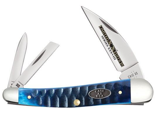 W.R. Case XX Knives Seahorse Whittler Limited Edition Gator Jig Ocean Blue Bone 53983 Stainless Pocket Knife