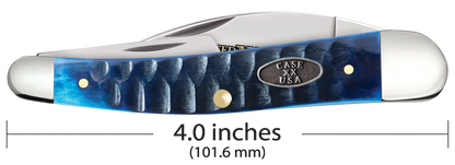W.R. Case XX Knives Seahorse Whittler Limited Edition Gator Jig Ocean Blue Bone 53983 Stainless Pocket Knife
