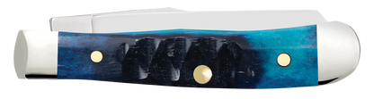 W.R. Case XX Knives Tiny Trapper Limited Edition Gator Jig Ocean Blue Bone 53984 Stainless Pocket Knife