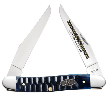 W.R. Case XX Knives Muskrat Limited Edition Gator Jig Ocean Blue Bone 53985 Stainless Pocket Knife