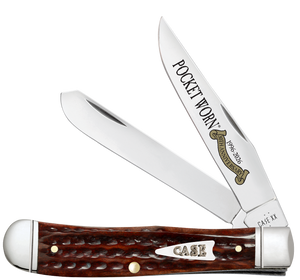 W.R. Case XX Knives Trapper Pocket Knife Worn 30th Mahogany Bone 55230 Stainless Pocket Knife