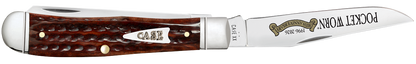 W.R. Case XX Knives Trapper Pocket Knife Worn 30th Mahogany Bone 55230 Stainless Pocket Knife