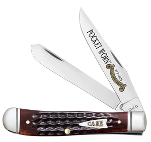 W.R. Case XX Knives Mini Trapper Pocket Knife Worn 30th Mahogany Bone 55231 Stainless Pocket Knife