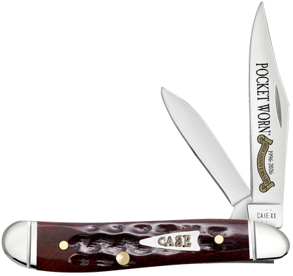 W.R. Case XX Knives Peanut Pocket Knife Worn 30th Mahogany Bone 55234 Stainless Pocket Knife