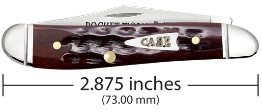 W.R. Case XX Knives Peanut Pocket Knife Worn 30th Mahogany Bone 55234 Stainless Pocket Knife