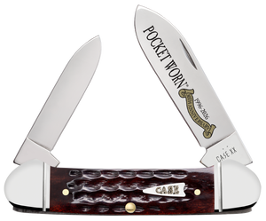 W.R. Case XX Knives Canoe Pocket Knife Worn 30th Mahogany Bone 55235 Stainless Pocket Knife