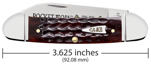 W.R. Case XX Knives Canoe Pocket Knife Worn 30th Mahogany Bone 55235 Stainless Pocket Knife