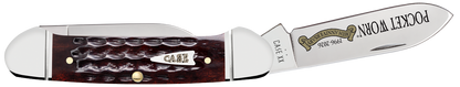 W.R. Case XX Knives Canoe Pocket Knife Worn 30th Mahogany Bone 55235 Stainless Pocket Knife