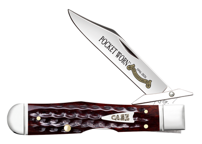 W.R. Case XX Knives Cheetah Cub Pocket Knife Worn 30th Mahogany Bone 55236 Stainless Pocket Knife