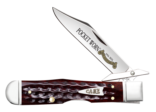 W.R. Case XX Knives Cheetah Cub Pocket Knife Worn 30th Mahogany Bone 55236 Stainless Pocket Knife