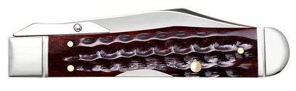 W.R. Case XX Knives Cheetah Cub Pocket Knife Worn 30th Mahogany Bone 55236 Stainless Pocket Knife